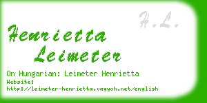 henrietta leimeter business card